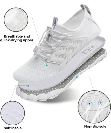 Buy Iceunicorn Barefoot Shoes | Men's & Women's Toe Aquasque Fitness & Water Shoes - EU 39 White - Buy Online on GoSupps.com