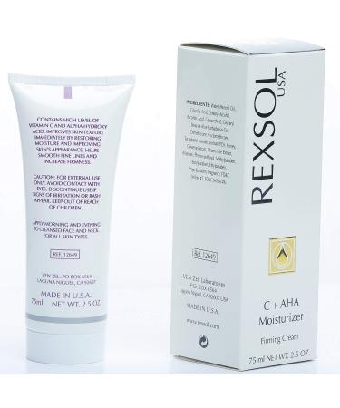 REXSOL C + AHA Moisturizer Firming Cream - 75ml | Anti-Aging Hydration for Radiant Skin - Buy Online on GoSupps.com