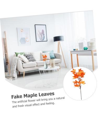 TOPBATHY 12 Pcs Artificial Maple Leaf Twig Cutting Decorations for Home Simulation Maple Branch Decor Thankgiving Leaves Spray Fake Twig Stem Flower Party Leaves Autumn Plastic Accessories - Buy Online on GoSupps.com