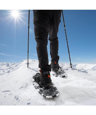 WOLF ARMOR Lightweight Terrain Snowshoes with Trekking Poles - Fully Adjustable Bindings - Includes Carrying Tote Bag - Easy to Wear - Available in Sizes 21-30 - Ideal for Men, Women, and Youth (180-250lbs) - Buy Online on GoSupps.com
