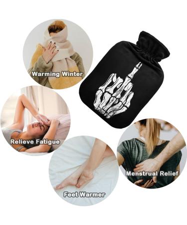 Naanle 2L Hot Water Bottle - Skull Design for Cramps & Pain Relief | Transparent Handheld Heat Therapy - Buy Online on GoSupps.com