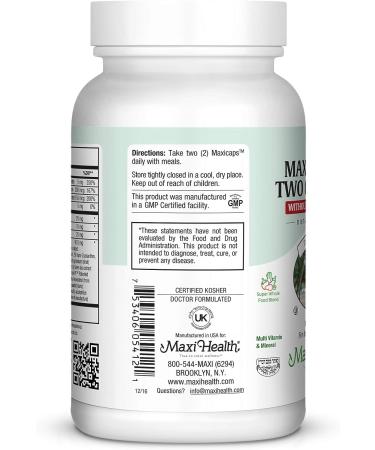 Maxi Two Complete - Iron-Free Digestive Support 120 Capsules - Buy Online on GoSupps.com