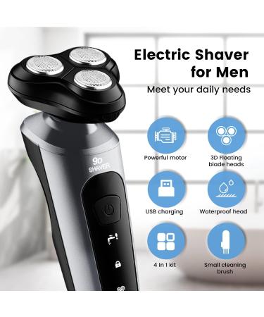 4 in 1 Electric Razor for Men - Rechargeable USB Portable Shaver & Grooming Kit - Ideal Gift for Husband Dad & Boyfriend - Buy Online on GoSupps.com