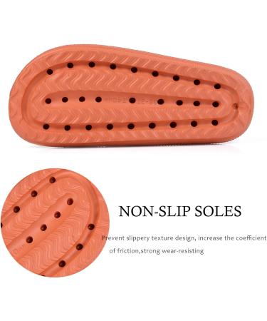 Monerffi Women's Vintage Outdoor Sandals | Anti-Slip Beach Slippers | Lightweight Open Toe Platform | Size 44/45 EU - Orange - Buy Online on GoSupps.com