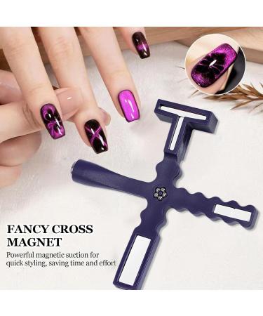 5 in 1 Nail Magnet Tool - Multi-Function Magnet Stick | 5 in 1 Nail Design Tools for Cat Eye Gel Nail Polish Design Home Manicure Purple - Buy Online on GoSupps.com