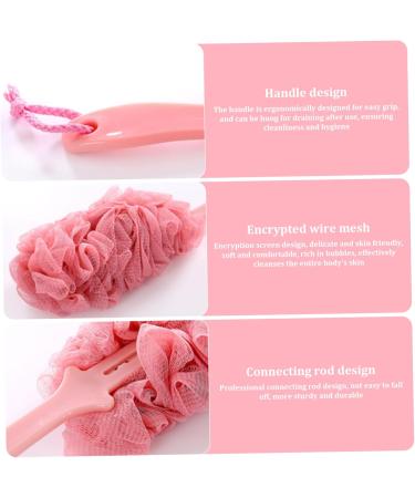 Loofah for Men - 3 Pack Soft Netting Shower Loofah with Handle | Gentle Exfoliation & Back Scrubber for Men & Women - Buy Online on GoSupps.com