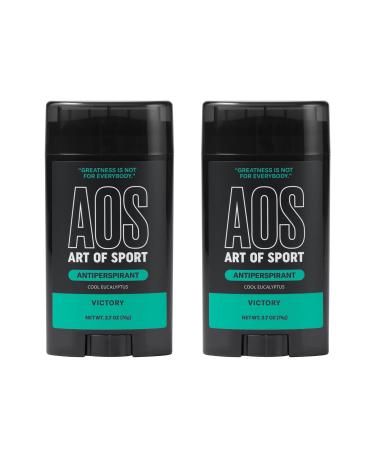 Art of Sport Men’s Antiperspirant Deodorant, Eucalyptus Fragrance, Made with Natural Botanicals, Moisturizing Tea Tree Soap, Made for Athletes, Victory Scent, 2.7 Ounce (Pack of 2) 2.7 Ounce (Pack of 2) Victory - Buy Online on GoSupps.com