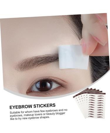 Didiseaon 6pcs Eyebrow Stickers Brow Stickers Eyes Artificial Eyebrow Tattoos Eyebrow Trimming Cosmetic 3d medium Brown - Buy Online on GoSupps.com
