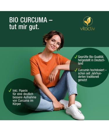 Vitaciv Organic Curcuma 3000 - High Bioavailability Turmeric Capsules with 95% Curcumin & Piperine | Vegan 60 Capsules for 60 Days - Buy Online on GoSupps.com