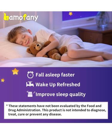 Bamofany Kids Melatonin 1mg Gummies Twin Pack (120 Count) 2x60 Strawberry Gummies, Safe Sleep Support for Ages 4+ with L-Theanine, Vegan, Sugar Free - Buy Online on GoSupps.com
