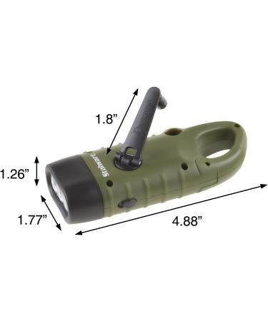 Stalwart Solar Powered Hand Crank Flashlight | Rechargeable LED Light for Emergency, Camping & Survival - Buy Online on GoSupps.com