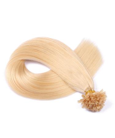 High-Quality Keratin Bonding U-Tip Hair Extensions - #613 Light Blonde 60 cm 25 Strands - 100% Remy Real Hair by Novon - Buy Online on GoSupps.com