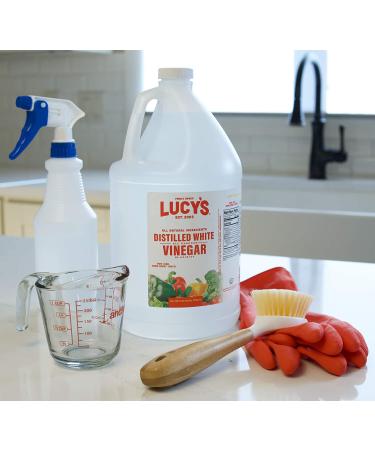 Lucyâ€™s Family Owned Natural Distilled White Vinegar - 1 Gallon (128 oz) - 5% Acidity - Buy Online on GoSupps.com
