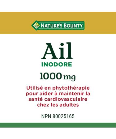 Nature's Bounty Garlic Pills and Herbal Health 1000mg Supplement Helps Maintain Cardiovascular Health 100 Softgels(Packaging May Vary) Unflavored 100 count (Pack of 1) - Buy Online on GoSupps.com