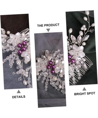 Housoutil 1pc Braided Flower Comb Wolf Tail and Ears Pearl Hair Comb Diy Women Hair Comb Womens Hair Clips Hair Claw Clips for Women Tiara Hair Accessories The Side White Abs Bride - Buy Online on GoSupps.com