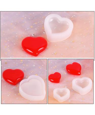 Cabilock 3pcs Peach Heart Silicone Mold Molds for Candles Molds for Resin Stencils for Crafts Heart Shape Silicone Resin Heart Chocolate Heart Baking Silicone DIY Mold Decoration Mold White 7.4x6.8cm White - Buy Online on GoSupps.com