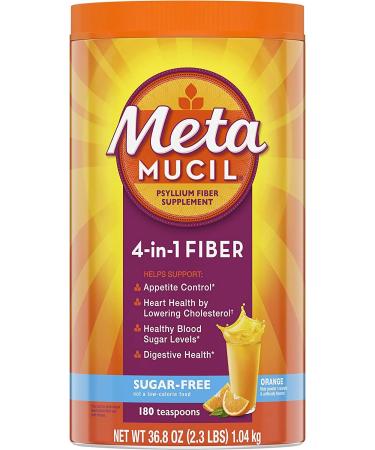Metamucil Sugar-Free Fiber Supplement - Orange- 180 Servings