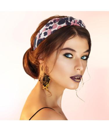 VOCOSTE Leopard Headband Top Knot Cheetah Print Headband for Women Pink - Buy Online on GoSupps.com