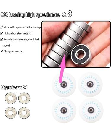 FYANER Light Up Inline Skate Wheels 80mm Blue - 4 Pack Luminous Flash Replacement Wheels - Buy Online on GoSupps.com
