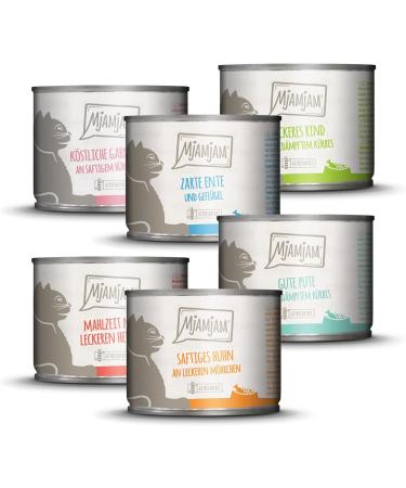 Mjamjam Premium Wet Food for Cats - Trial & Tasting Packs (6x200g & 6x185g) - Grain-Free Extra Meat Bundle - International Shipping - Buy Online on GoSupps.com