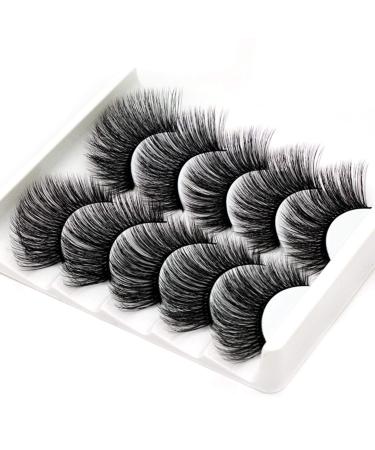 rethyrel False Eyelashes-5 Pairs 3D Eyelashes Wispy Beauty Natural False Long Thick False Eyelashes Makeup