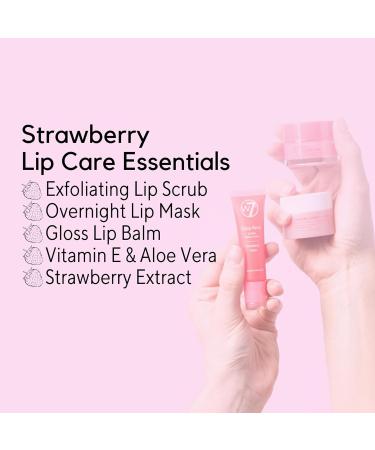 W7 Sweet Dreams Lip Care Trio - 3 Piece Set - Overnight Lip Mask Lip Balm & Lip Scrub - Strawberry 1 count (Pack of 3) Strawberry - Buy Online on GoSupps.com