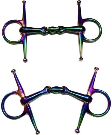 Extreme Full Cheek Rainbow Jointed Horse Bit - Steel Snaffle for Egg Butter | 10.2cm to 14cm Sizes - Shop Internationally - Buy Online on GoSupps.com