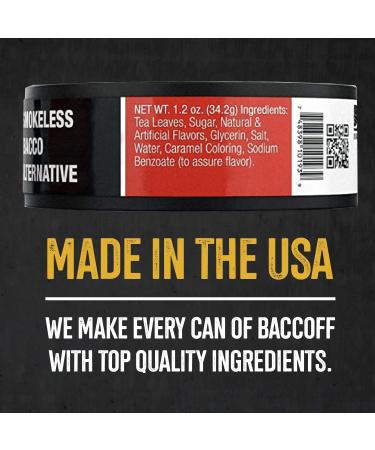 Buy 10 Cans of BaccOff Original Fine Cut - Bold Black Tea with Smoky Flavors | International Shipping Available - Buy Online on GoSupps.com