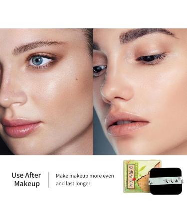 Blotting Papers for Face 3 * 100 Sheets Oi-l Blotting Paper with mir-ror and Puff Easy Dispensing Makeup Friendly Oily Skin Shine Blotter Oi-l Control Paper Absorb Excess Oil Makeup Friendly Green - Buy Online on GoSupps.com