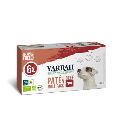 Yarrah Organic Beef Pate for Dogs 6 x 150g Boxes