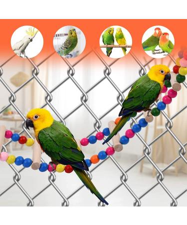 Natural Wood 10-Ladder Bird Ladder Bridge Set for Small Birds - Swing and Climbing Toys for Parakeet, Cockatiel, Finch, Lovebird, and more - Buy Online on GoSupps.com