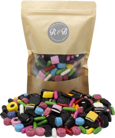 1Ltr Large Bag of Retro Pick and Mix Sweets. Ideal for Birthday Thank You Gift Party Prizes Presents (or just eat then yourself)! (Liquorice Mix)