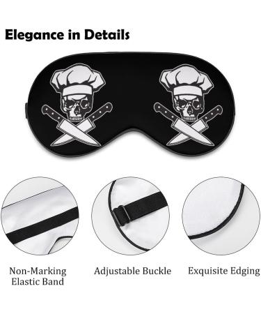 Skull Chef Sleep Mask - Adjustable Strap Eye Cover for Sleeping, Blocking Light - Men's and Women's Night Travel Blindfold - Buy Online on GoSupps.com
