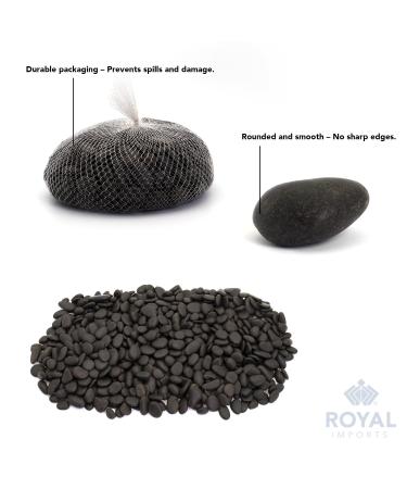 Royal Imports 5LBS River Rocks - Natural Stone Gravel for Garden Landscaping, Plants, Vases, Succulents, Home Decor & Crafting - Small Black Pebbles - Buy Online on GoSupps.com