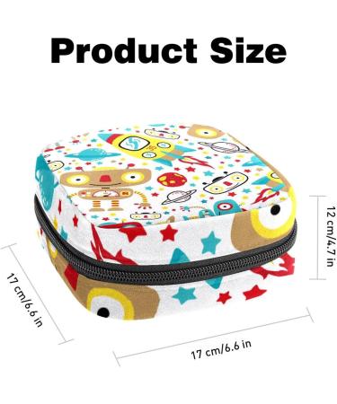Shop Women's Bonds Storage Bags - Cute Robotic Pattern Portable Period Kit for Girls | International Shipping Available - Buy Online on GoSupps.com