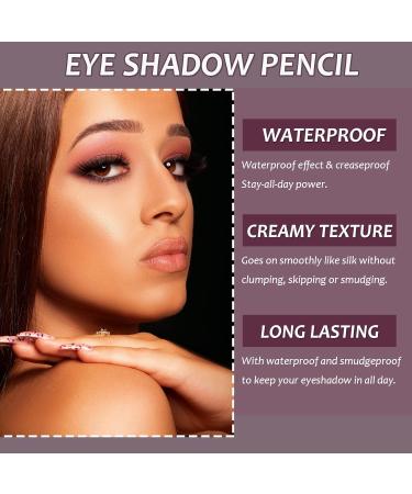 Waterproof Eyeshadow Pen Crayon Stick - Shimmer Cream Eye Shadow Pencil | Long-Lasting & Non-Blooming Pearlescent Eyeliner Pencil for Glitter Eye Makeup (Fog Purple) - Buy Online on GoSupps.com