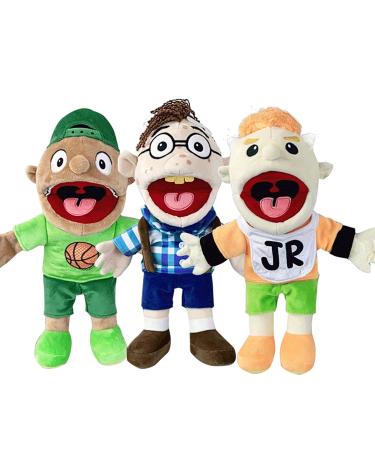 3pcs Jeffy Puppet Plush Toy Doll Jeffy Hand Puppet Doll Jeffy Feebee Puppet Plush SML Toy Soft Stuffed Hand Puppets Prank Plush Toy Cute Prank Plush Doll Toy For Kids Party Role-Playing