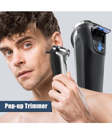 Buy S.T. Friends Electric Razor for Men - Waterproof Rechargeable Shaver with LED Display & Pop-up Trimmer | 3 Extra Replacement Blades - International Shipping Available - Buy Online on GoSupps.com