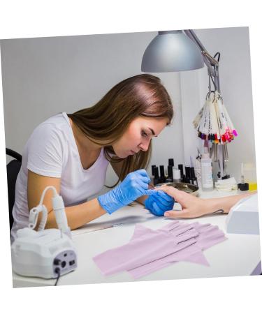FOMIYES 2 Pairs Pink Gloves Anti Uv Gloves for Gel Nail Lamp Uv Protection Gloves for Manicure Uv Gloves for Manicure Uv Gloves for Nail Fingerless Gloves Thin Section Nail Supplies Nylon - Buy Online on GoSupps.com