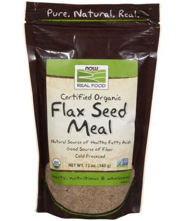 Now Foods Real Food Certified Organic Flax Seed Meal 12 oz (340 g)