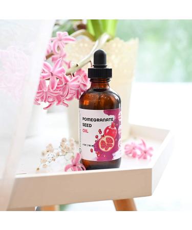 Pomegranate Seed Face Oil - 100% Pure Cold Pressed for Hair & Skin. Antioxidant Gua Sha Oil for Elasticity & Moisture - 4 oz - Buy Online on GoSupps.com
