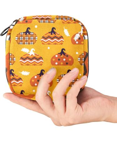 Autumn Pumpkin Menstrual Storage Bag - Portable Period Kit for Women/Girls - Color 5 - Buy Online on GoSupps.com