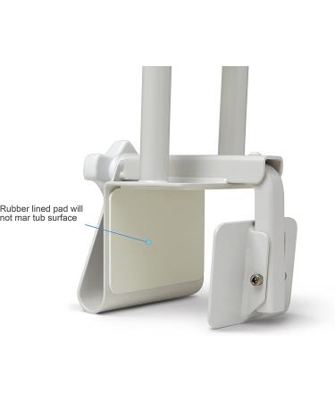 Medline Bathtub Safety Grab Bar - Secure Tub Rail for Seniors & Post-Surgery - Easy Clamps - Bathroom Medical Handle - Buy Online on GoSupps.com