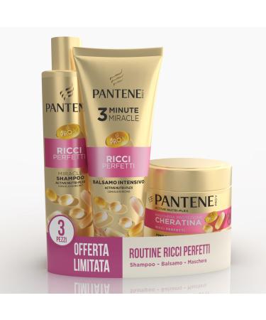 Pantene Pantene Pro-V Miracles Perfect Curls Hair Gift Set: 1 shampoo 250ml 1 intensive conditioner 200ml 1 mask 300ml transforms unruly curls into luminous and bouncy curls
