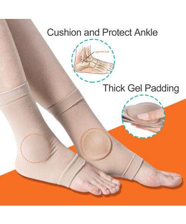 Povihome Ankle Bone Cushioning Sleeve with Gel Pads - Ideal for Running, Skating, and Athletic Footwear | 1 Pair - Buy Online on GoSupps.com