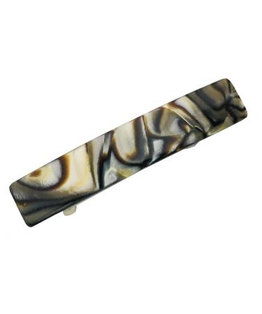 Handmade French Amie Bar Mini Set of 6 Hair Clip Barrettes in Onyx Silver Grey, Ivory, Tokyo White, Tokyo Amber Brown - Small Hair Accessories for Girls - Buy Online on GoSupps.com