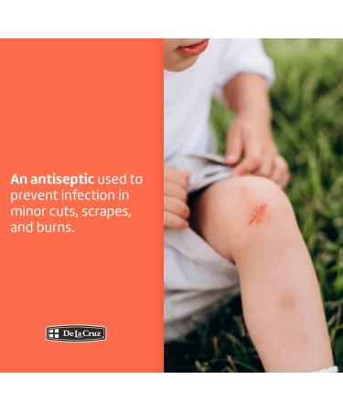 De La Cruz Merthiolate Tincture Antiseptic - 3 Bottles x 1 Fl Oz - Mercury-Free Formula for Minor Cuts, Scrapes, and Burns - Buy Online on GoSupps.com