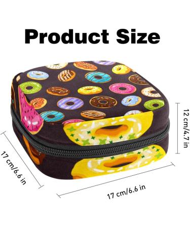 Delicious Women s Binding Pocket with Donut Chocolate Pattern | Large Menstrual Cup Zipper Bag | Period Inserts & Tampons for Girls & Women | Multicolored 04 - Buy Online on GoSupps.com
