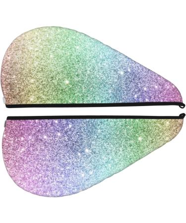 Super Absorbent Glitter Microfiber Hair Towel Wrap - Quick Dry Coral Velvet Cap for All Hair Types - Buy Online on GoSupps.com