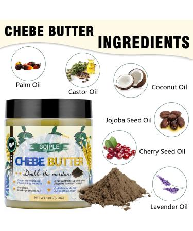 Chebe Butter for Hair Growth & Moisturization - Deep Conditioning Hair Butter for Men & Women | 8.8oz - Buy Online on GoSupps.com